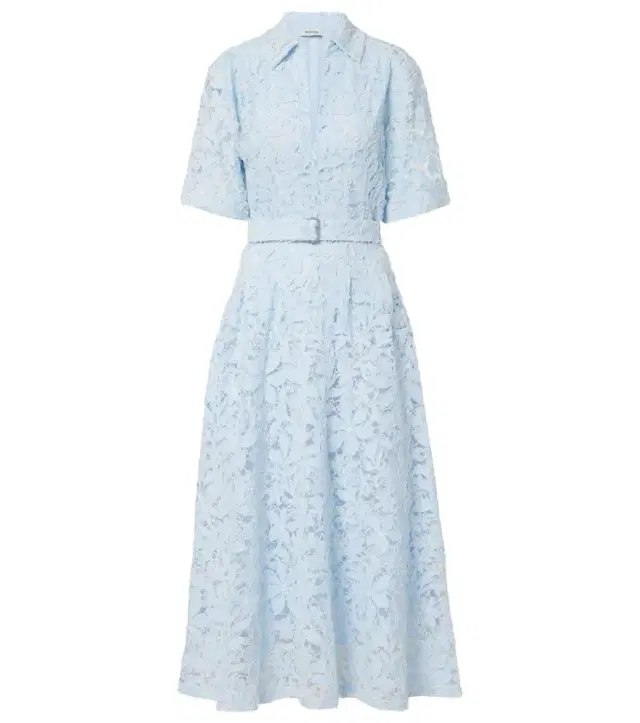 Simkhai Deanna lace guipure cotton midi dress