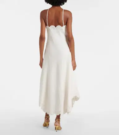 Simkhai Gillian linen-blend midi dress | Thumbnail 2 Simkhai Gillian linen-blend midi dress | Thumbnail 2