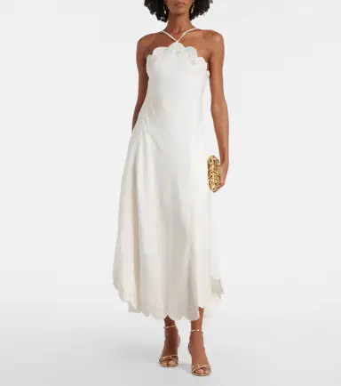Simkhai Gillian linen-blend midi dress | Thumbnail 6 Simkhai Gillian linen-blend midi dress | Thumbnail 6