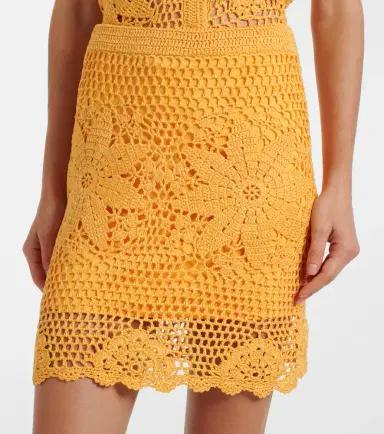 Simkhai Agnes floral crochet cotton miniskirt | Thumbnail 2