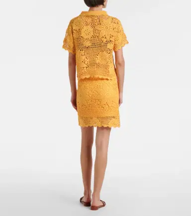 Simkhai Agnes floral crochet cotton miniskirt | Thumbnail 3