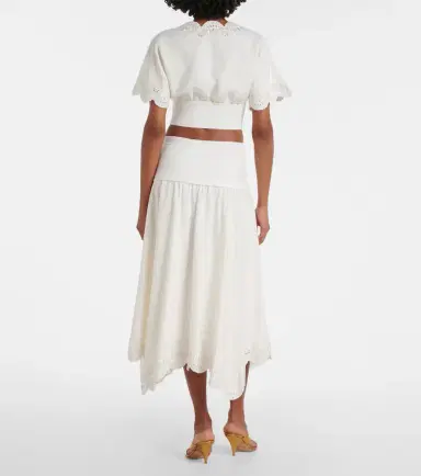 Simkhai Haven linen-blend midi skirt | Thumbnail 3 Simkhai Haven linen-blend midi skirt | Thumbnail 3