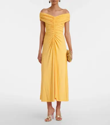 Simkhai Sheyda ruched jersey midi dress | Thumbnail 4