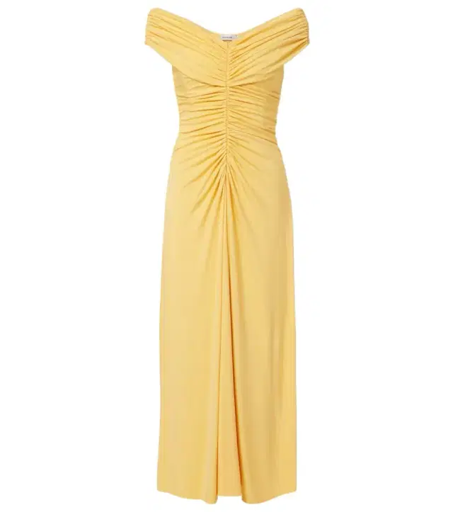 Sheyda ruched jersey midi dress