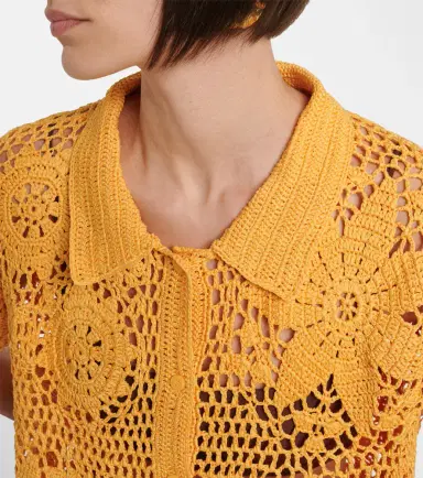 Simkhai Macks floral crochet cotton shirt | Thumbnail 6
