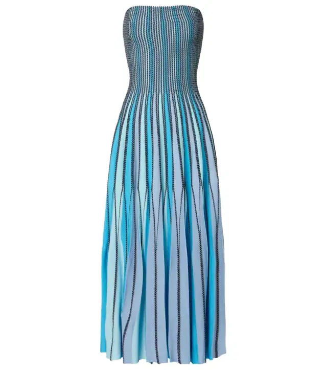 Soleil striped midi dress