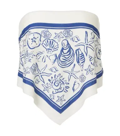 Simkhai Printed linen-blend bandeau top | Thumbnail 1