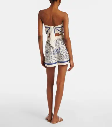 Simkhai Keaton printed linen-blend shorts | Thumbnail 3