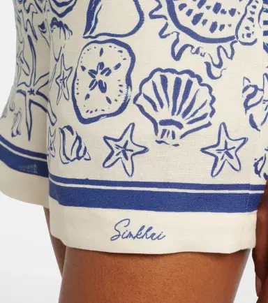 Simkhai Keaton printed linen-blend shorts | Thumbnail 6