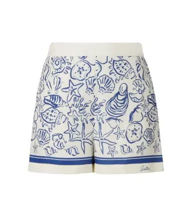 Simkhai Keaton printed linen-blend shorts | Thumbnail 1