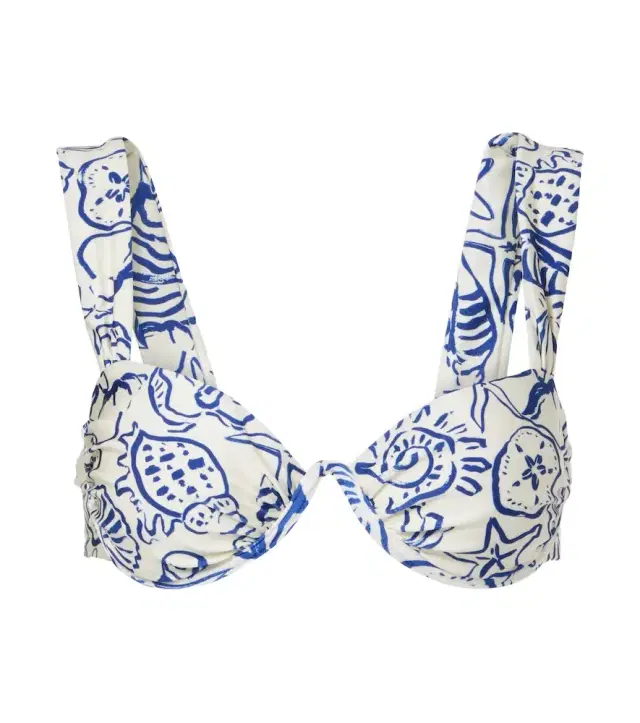 Simkhai Anniston printed bikini top