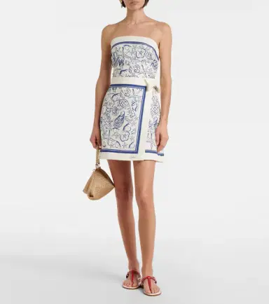 Simkhai Darbie printed linen-blend minidress | Thumbnail 4