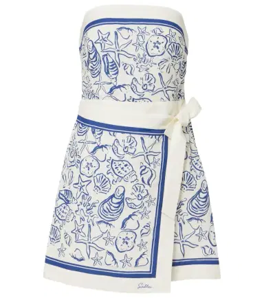 Simkhai Darbie printed linen-blend minidress | Thumbnail 1