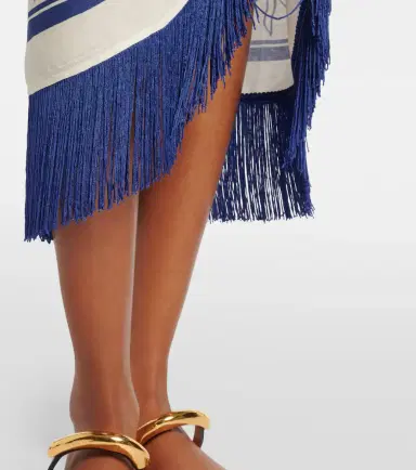 Simkhai Fringed printed linen-blend beach cover-up | Thumbnail 2