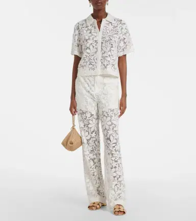 Simkhai Floral lace straight pants | Thumbnail 5