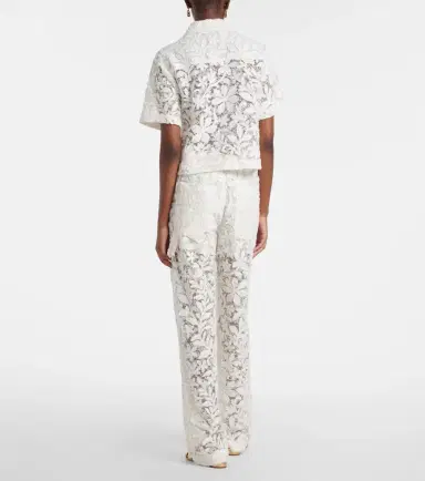 Simkhai Floral lace straight pants | Thumbnail 6