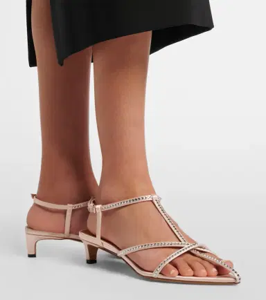 Jil Sander Cage crystal-embellished leather sandals | Thumbnail 6 Jil Sander Cage crystal-embellished leather sandals | Thumbnail 6