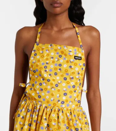 Miu Miu Floral open-back cotton poplin minidress | Thumbnail 5