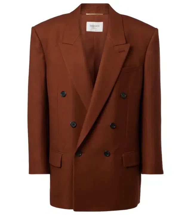 Double-breasted cashmere blazer