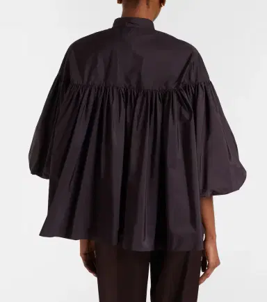 Max Mara Gathered taffeta shirt | Thumbnail 3