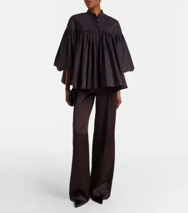Max Mara Gathered taffeta shirt | Thumbnail 4