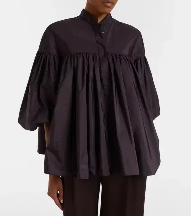 Max Mara Gathered taffeta shirt | Thumbnail 5