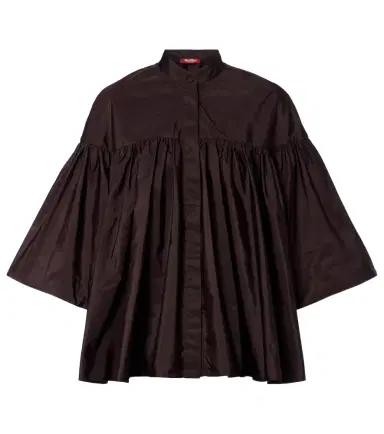 Max Mara Gathered taffeta shirt | Thumbnail 1