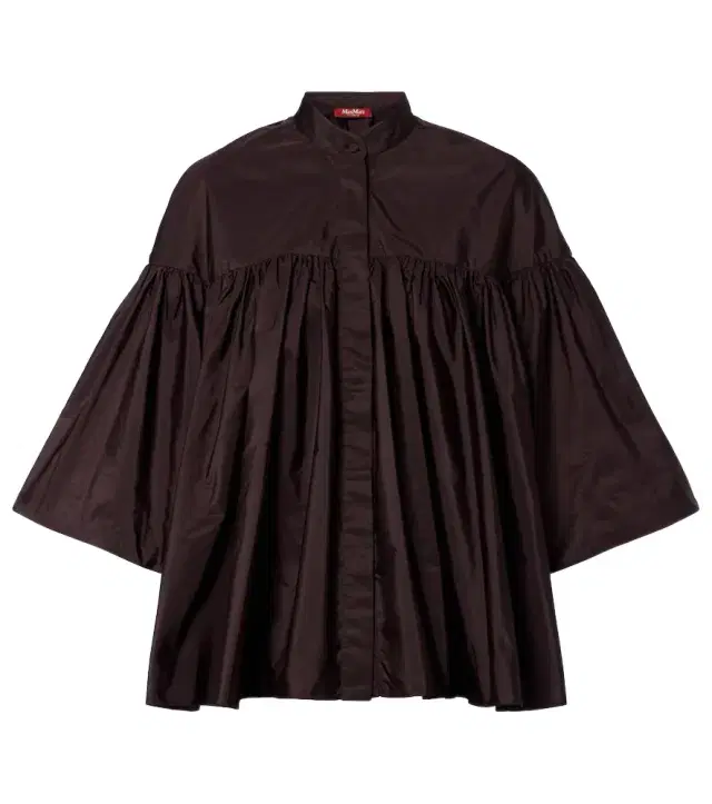 Gathered taffeta shirt