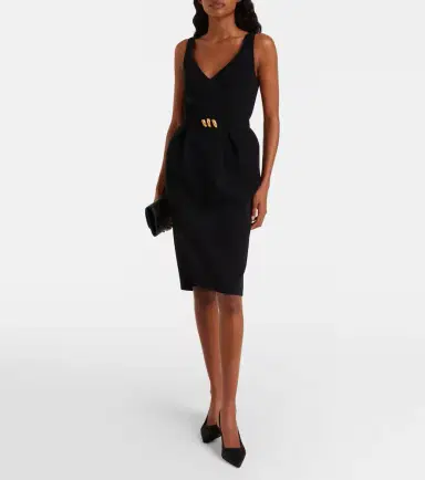 Max Mara Belted cady midi dress | Thumbnail 5