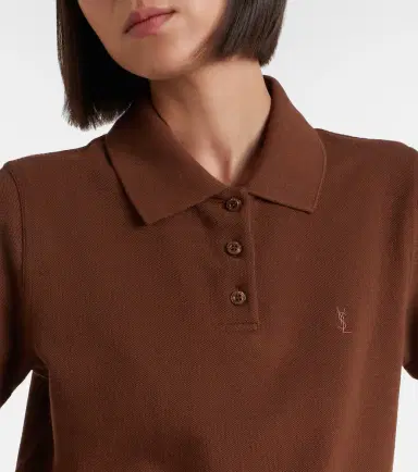 Saint Laurent Cassandre cotton piqué polo shirt | Thumbnail 4