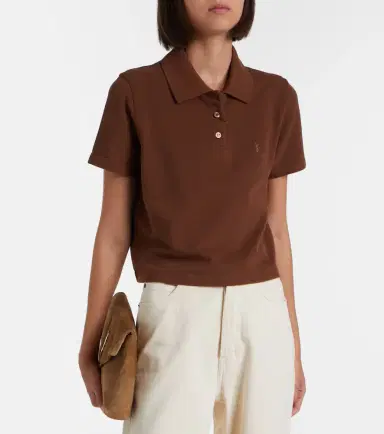 Saint Laurent Cassandre cotton piqué polo shirt | Thumbnail 5