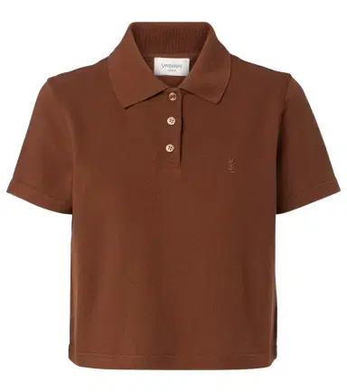 Saint Laurent Cassandre cotton piqué polo shirt | Thumbnail 1