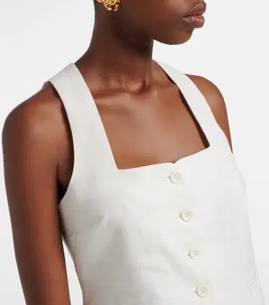 Faithfull Jackie linen vest | Thumbnail 4