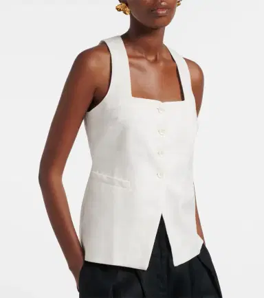 Faithfull Jackie linen vest | Thumbnail 5
