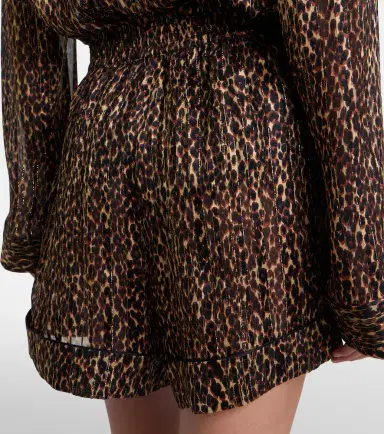 Saint Laurent Leopard-print silk shorts | Thumbnail 3 Saint Laurent Leopard-print silk shorts | Thumbnail 3