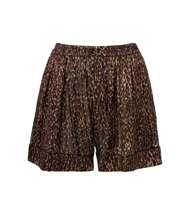 Saint Laurent Leopard-print silk shorts | Thumbnail 1 Saint Laurent Leopard-print silk shorts | Thumbnail 1