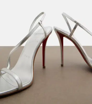 Christian Louboutin Miss Z metallic leather slingback sandals | Thumbnail 3 Christian Louboutin Miss Z metallic leather slingback sandals | Thumbnail 3