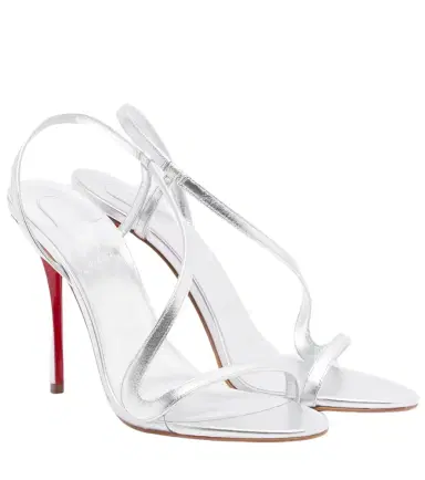 Christian Louboutin Miss Z metallic leather slingback sandals | Thumbnail 1 Christian Louboutin Miss Z metallic leather slingback sandals | Thumbnail 1
