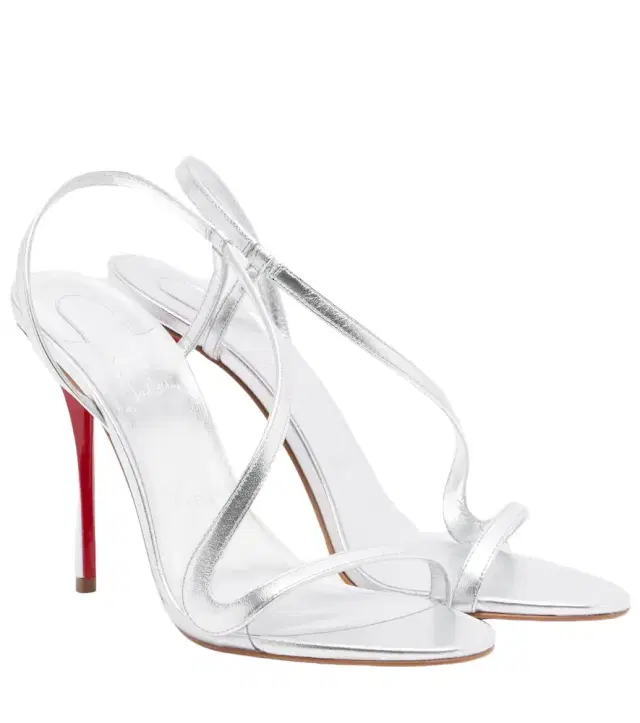 Christian Louboutin Miss Z metallic leather slingback sandals