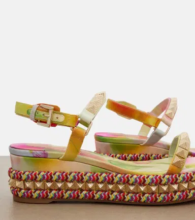 Christian Louboutin Pyraclou floral studded espadrille wedges | Thumbnail 4 Christian Louboutin Pyraclou floral studded espadrille wedges | Thumbnail 4