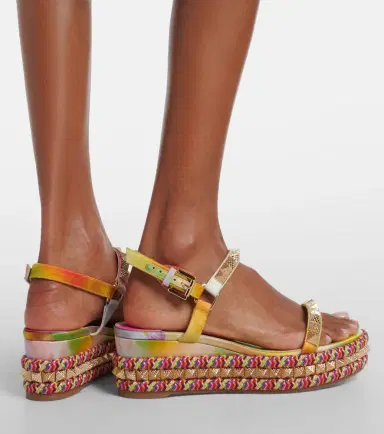 Christian Louboutin Pyraclou floral studded espadrille wedges | Thumbnail 6 Christian Louboutin Pyraclou floral studded espadrille wedges | Thumbnail 6