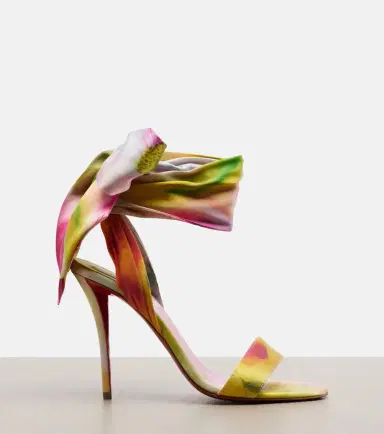 Christian Louboutin Miss Z Sandal Du Désert crêpe satin sandals | Thumbnail 2