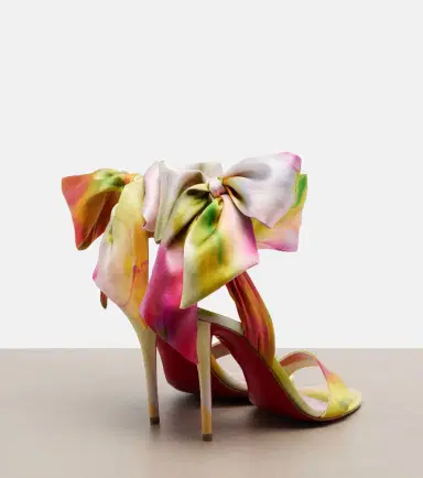 Christian Louboutin Miss Z Sandal Du Désert crêpe satin sandals | Thumbnail 3