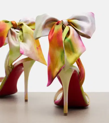 Christian Louboutin Miss Z Sandal Du Désert crêpe satin sandals | Thumbnail 4