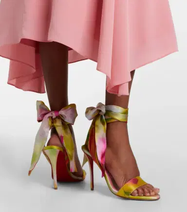 Christian Louboutin Miss Z Sandal Du Désert crêpe satin sandals | Thumbnail 6