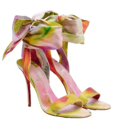 Christian Louboutin Miss Z Sandal Du Désert crêpe satin sandals | Thumbnail 1