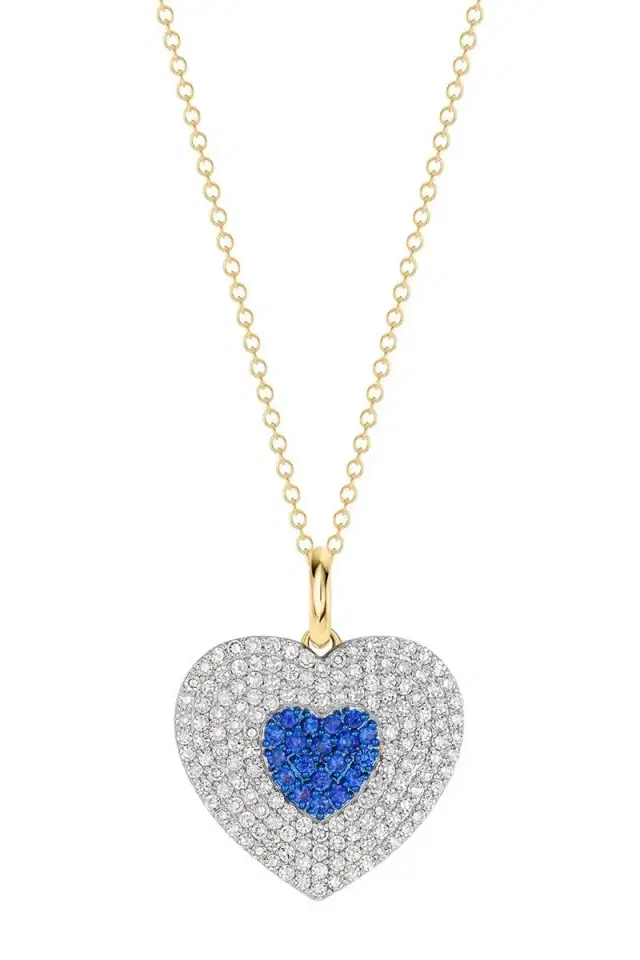 PHILLIPS HOUSE Diamond Blue Sapphire Infinity Heartbeat Necklace