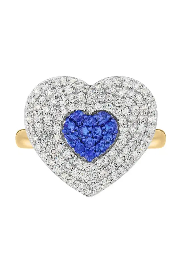 PHILLIPS HOUSE Diamond Blue Sapphire Infinity Heartbeat Ring
