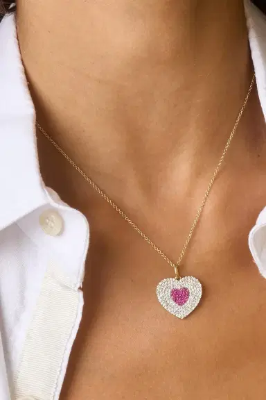 PHILLIPS HOUSE Diamond Pink Sapphire Infinity Heartbeat Necklace | Thumbnail 2 PHILLIPS HOUSE Diamond Pink Sapphire Infinity Heartbeat Necklace | Thumbnail 2