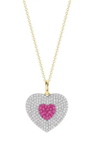 PHILLIPS HOUSE Diamond Pink Sapphire Infinity Heartbeat Necklace | Thumbnail 1 PHILLIPS HOUSE Diamond Pink Sapphire Infinity Heartbeat Necklace | Thumbnail 1